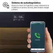LG Outlet Frigorífico combi Instaview con MoodUP Door Cooling+, 1,86 m, Clasificación D, capacidad de 352 l, Multicolor, GBG719MDNN.OUTLET