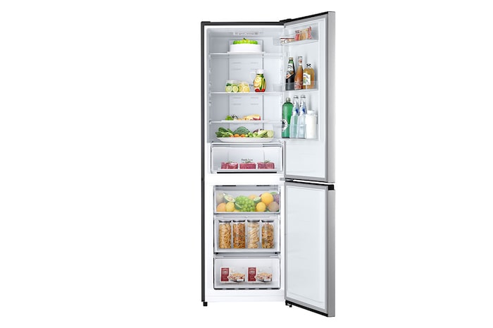 LG Frigorífico Combi 1,86m, Clasificación D, capacidad de 323l, blanco. Serie 200, GBM21HSADH