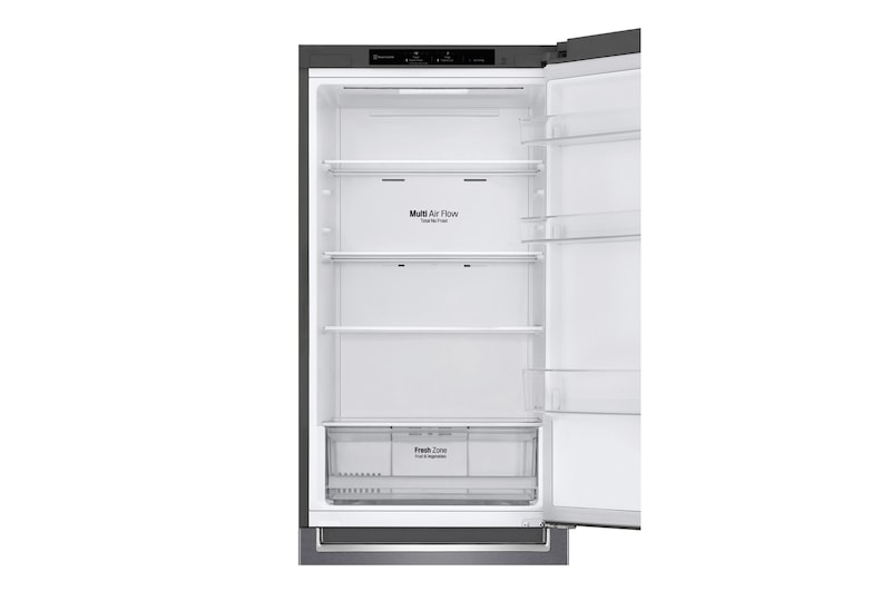 LG Outlet Frigorífico Combi, 1,86m, Clasificación E, capacidad de 374l, Inox Grafito Antihuellas, serie 3, GBP31DSLZN.OUTLET