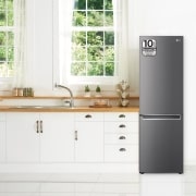 LG Outlet Frigorífico Combi, 1,86m, Clasificación E, capacidad de 374l, Inox Grafito Antihuellas, serie 3, GBP31DSLZN.OUTLET