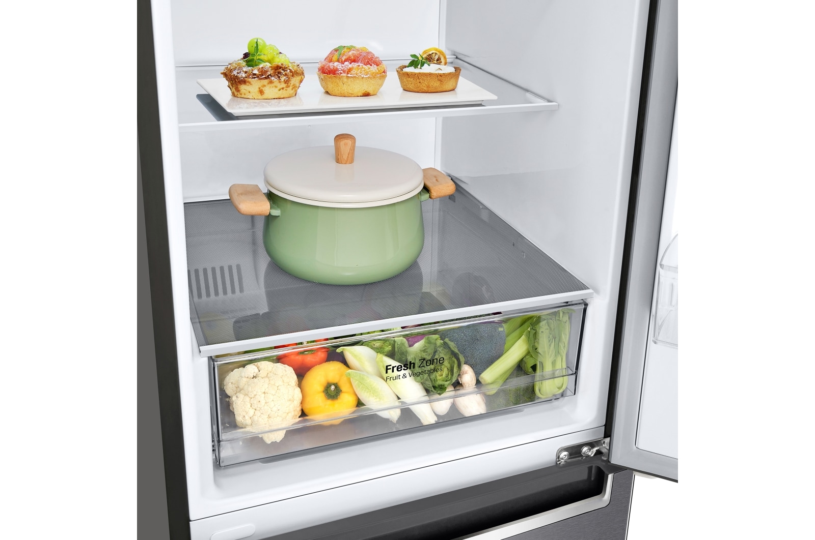LG Outlet Frigorífico Combi LG GBP32DSLZN, 2,03m, A++, capacidad de 419l, Inox Grafito Antihuellas, serie 3, GBP32DSLZN.OUTLET