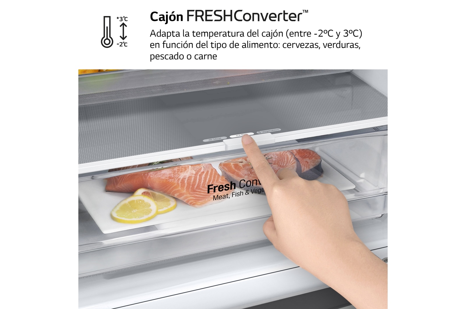 LG Frigorífico Combi Door Cooling+, 2m, Clasificación B, capacidad de 419l, Inox Antihuellas, Serie P500 , GBP52PYNBN