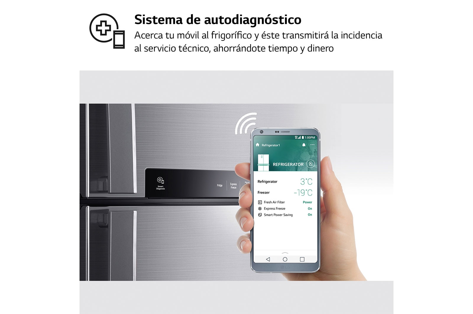 LG Frigorífico Combi Door Cooling+, 2,03m, Clasificación C, capacidad de 419l, inox antihuellas. Serie P500 , GBP52PZNCN1
