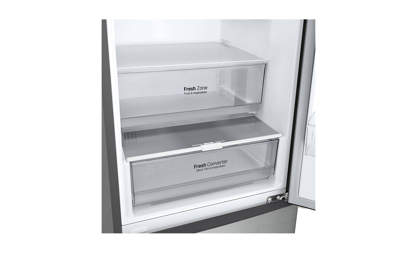 LG Frigorífico Combi Door Cooling+, 2,03m, Clasificación C, capacidad de 419l, inox antihuellas. Serie P500 , GBP52PZNCN1