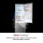 LG Frigorífico Combi 1,86m, Clasificación D, capacidad de 374l, Inox grafito , serie P-600, GBP61DSXGC