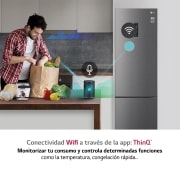 LG Frigorífico Combi 1,86m, Clasificación D, capacidad de 374l, Inox grafito , serie P-600, GBP61DSXGC