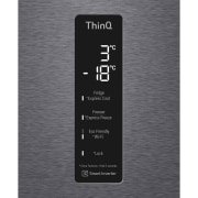 LG Frigorífico Combi 1,86m, Clasificación D, capacidad de 374l, Inox grafito , serie P-600, GBP61DSXGC