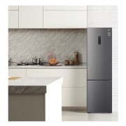 LG Frigorífico Combi 1,86m, Clasificación D, capacidad de 374l, Inox grafito , serie P-600, GBP61DSXGC