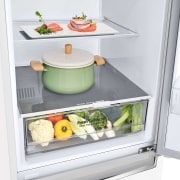 LG Outlet Frigorífico Combi DoorCooling+™ 1,86m, Clasificación D, capacidad de 374l, Blanco, serie P-600, GBP61SWPGN.OUTLET