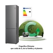 LG Frigorífico Combi 2m, Clasificación C, capacidad de 419l, Inox grafito , serie P-600, GBP62DSNCC1
