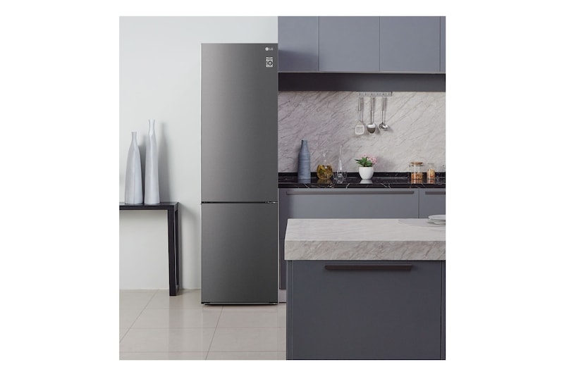 LG Frigorífico Combi 2m, Clasificación C, capacidad de 419l, Inox grafito , serie P-600, GBP62DSNCC