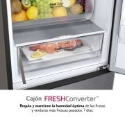 LG Frigorífico Combi  2m, Clasificación D, capacidad de 419l, Inox grafito , serie P-600, GBP62DSNGC
