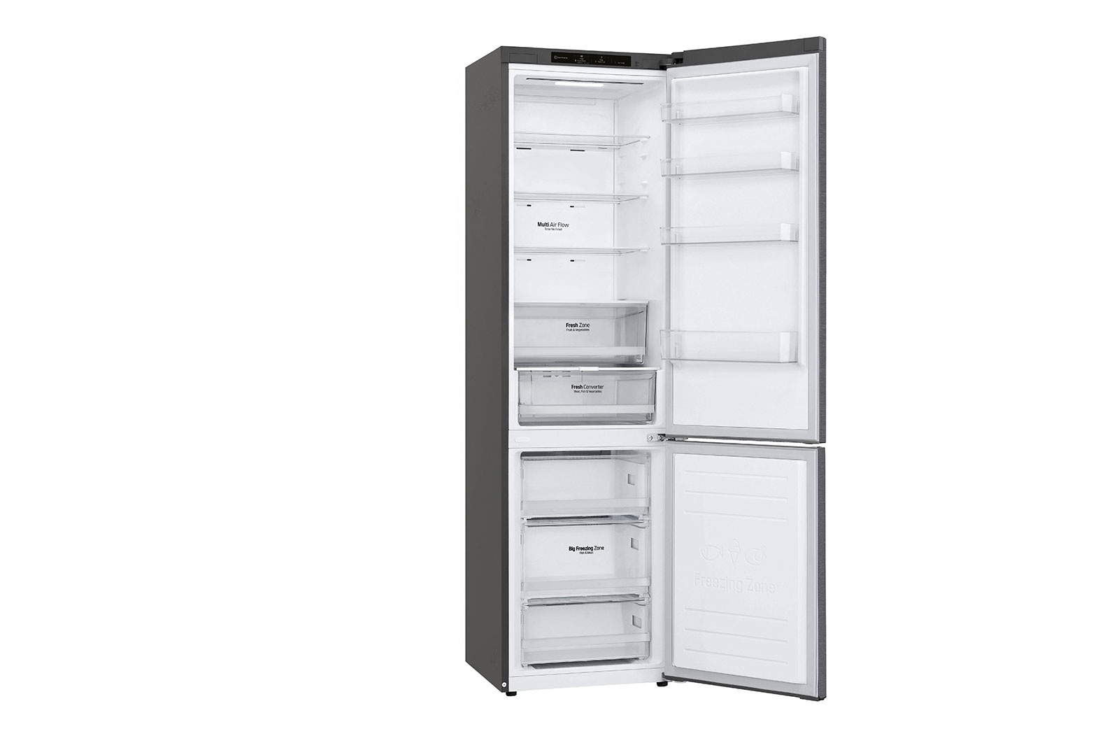 LG Frigorífico Combi 2m, Clasificación D, capacidad de 419l, Inox grafito , Serie P-600, GBP62DSNGN.ADSQEUR