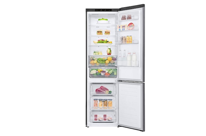 LG Frigorífico Combi 2m, Clasificación D, capacidad de 419l, Inox grafito , Serie P-600, GBP62DSNGN
