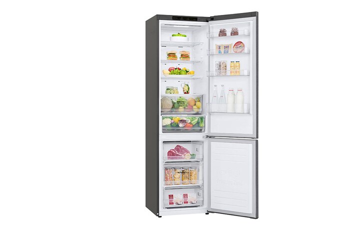 LG Frigorífico Combi 2m, Clasificación D, capacidad de 419l, Inox grafito , Serie P-600, GBP62DSNGN