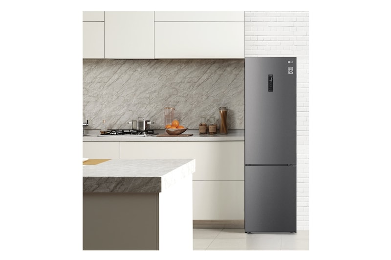 LG Frigorífico Combi  2m, Clasificación C, capacidad de 419l, Inox grafito antihuellas, serie P-600, GBP62DSXCC