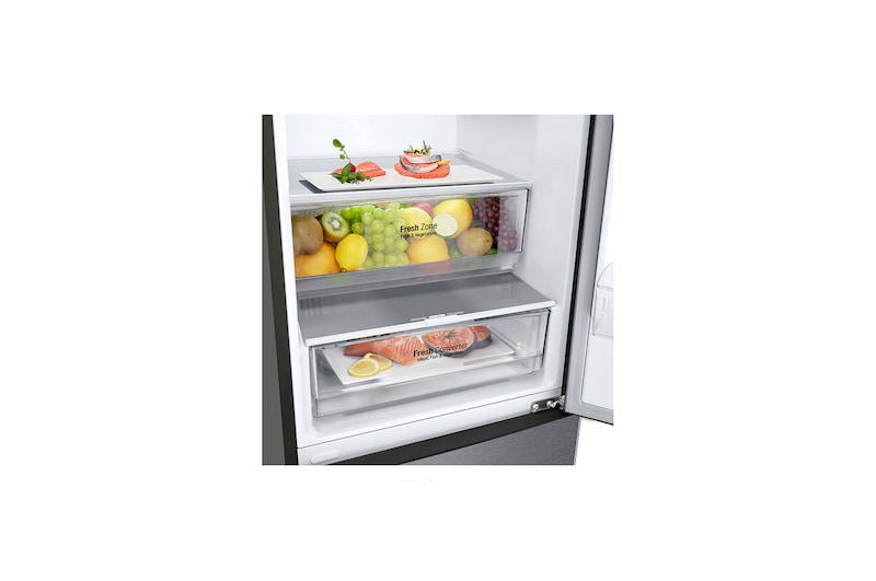 LG Frigorífico Combi  2m, Clasificación D, capacidad de 419l, Inox grafito , serie P-600 , GBP62DSXGC