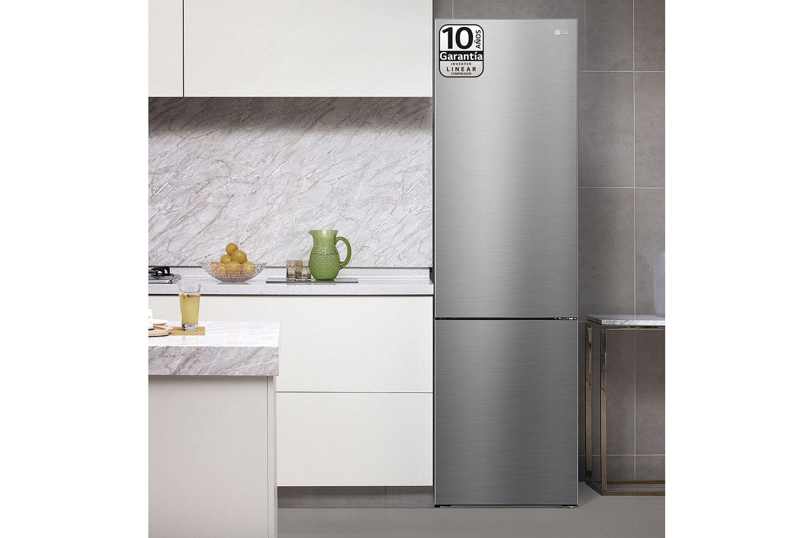 LG Outlet Frigorífico Combi Door Cooling+, 2m, Clasificación A, capacidad de 419l, Inox antihuellas , serie P-600, GBP62PZNAC.OUTLET