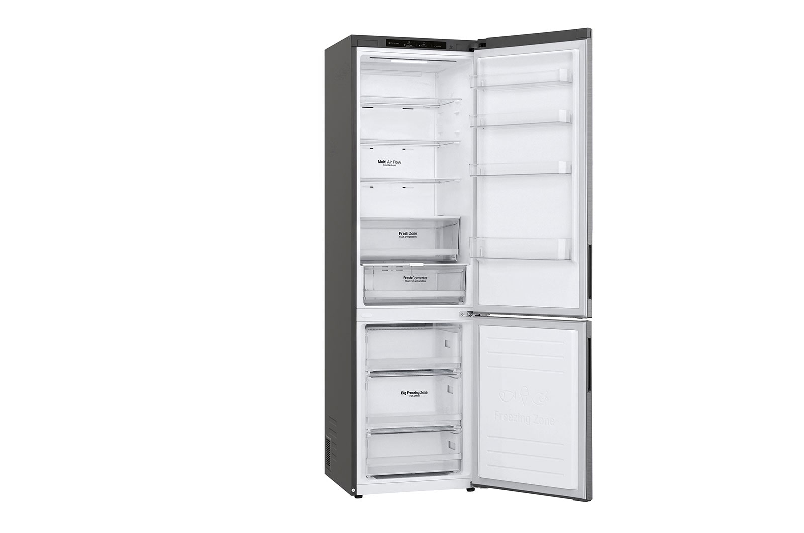 LG Outlet Frigorífico Combi Door Cooling+, 2m, Clasificación A, capacidad de 419l, Inox antihuellas , serie P-600, GBP62PZNAC.OUTLET
