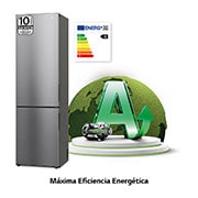 LG Outlet Frigorífico Combi Door Cooling+, 2m, Clasificación A, capacidad de 419l, Inox antihuellas , serie P-600, GBP62PZNAC.OUTLET