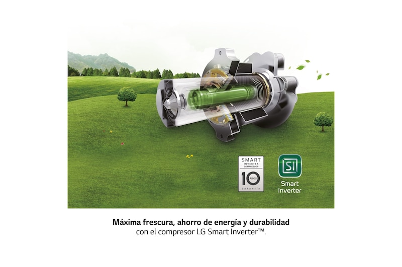 LG Frigorífico Combi 2.03m, Clasificación C, capacidad de 419l, Inox antihuellas, serie P-600, GBP62PZNCN1