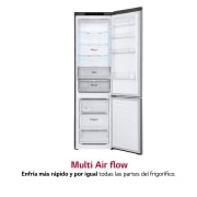 LG Frigorífico Combi 2.03m, Clasificación C, capacidad de 419l, Inox antihuellas, serie P-600, GBP62PZNCN1