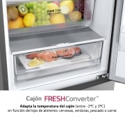LG Frigorífico Combi 2.03m, Clasificación C, capacidad de 419l, Inox antihuellas, serie P-600, GBP62PZNCN1