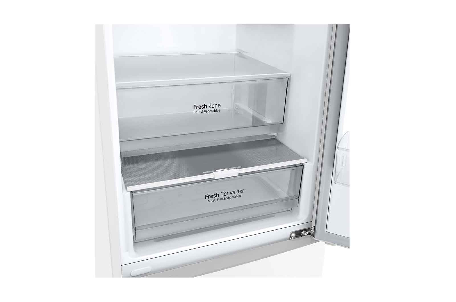 LG Outlet Frigorífico Combi 2m, Door Cooling Clasificación A, capacidad 419l, Blanco, Serie P-600, GBP62SWNAC.OUTLET