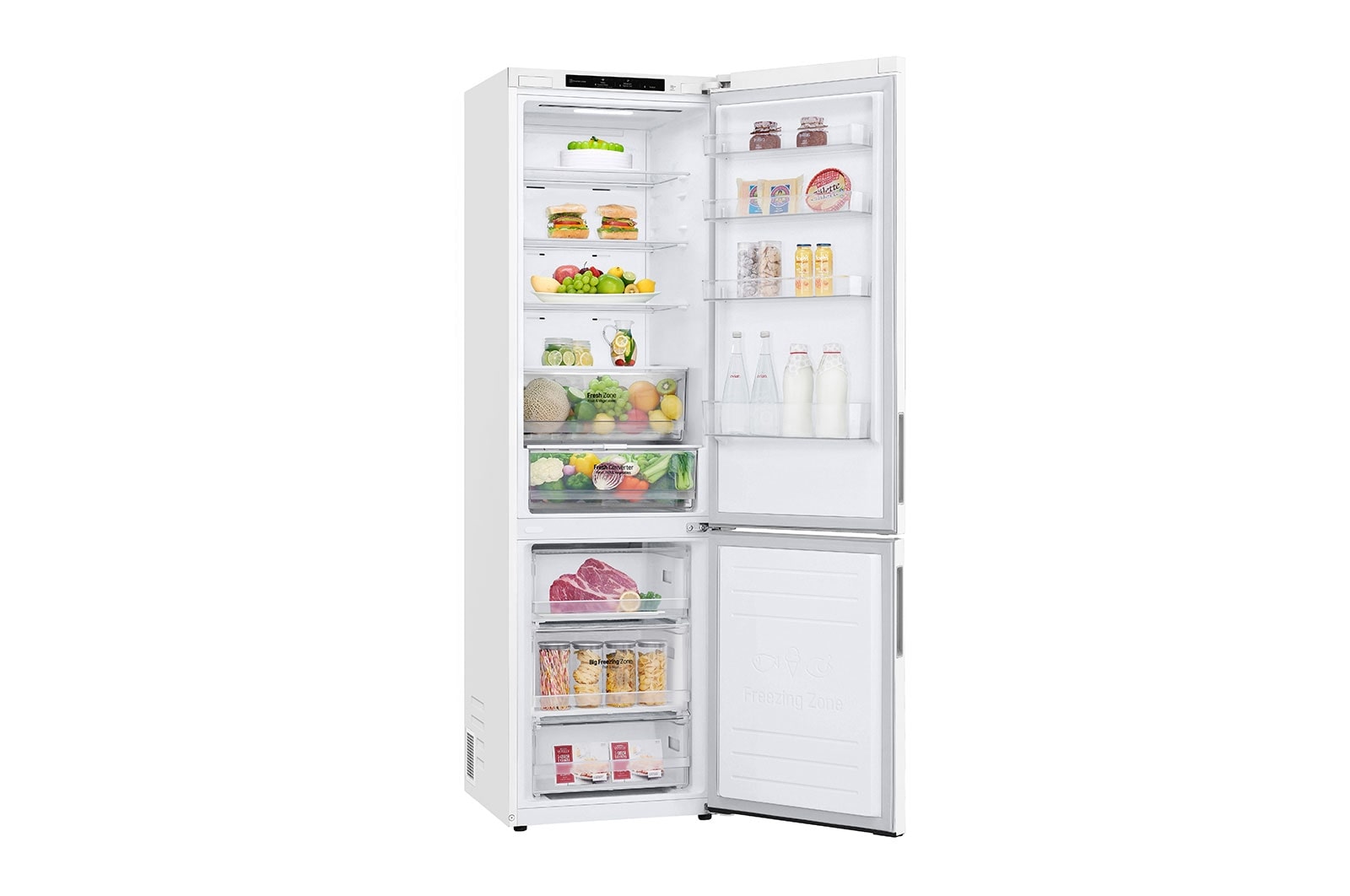LG Outlet Frigorífico Combi 2m, Door Cooling Clasificación A, capacidad 419l, Blanco, Serie P-600, GBP62SWNAC.OUTLET