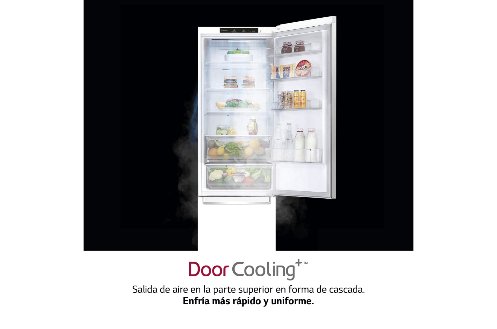 LG Outlet Frigorífico Combi Door Cooling+, 2m, Clasificación C, capacidad de 419l, Blanco, serie P-600, GBP62SWNCN1.OUTLET