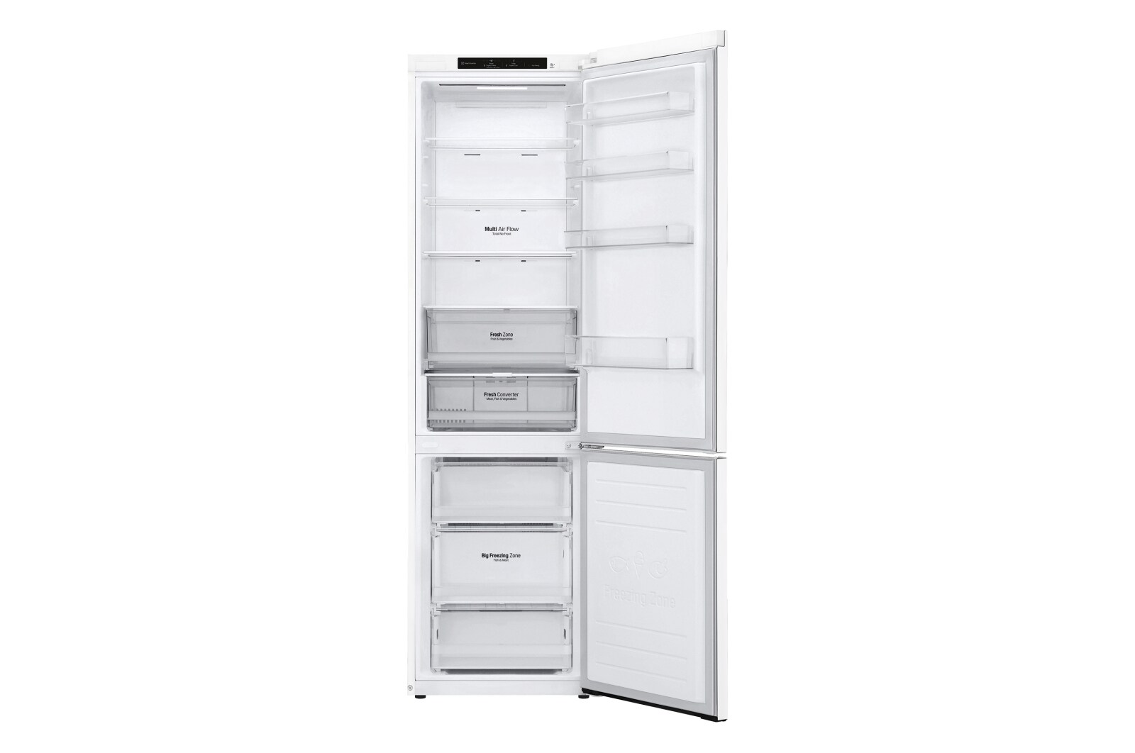 LG Outlet Frigorífico Combi Door Cooling+, 2m, Clasificación C, capacidad de 419l, Blanco, serie P-600, GBP62SWNCN1.OUTLET