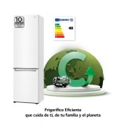 LG Outlet Frigorífico Combi Door Cooling+, 2m, Clasificación C, capacidad de 419l, Blanco, serie P-600, GBP62SWNCN1.OUTLET
