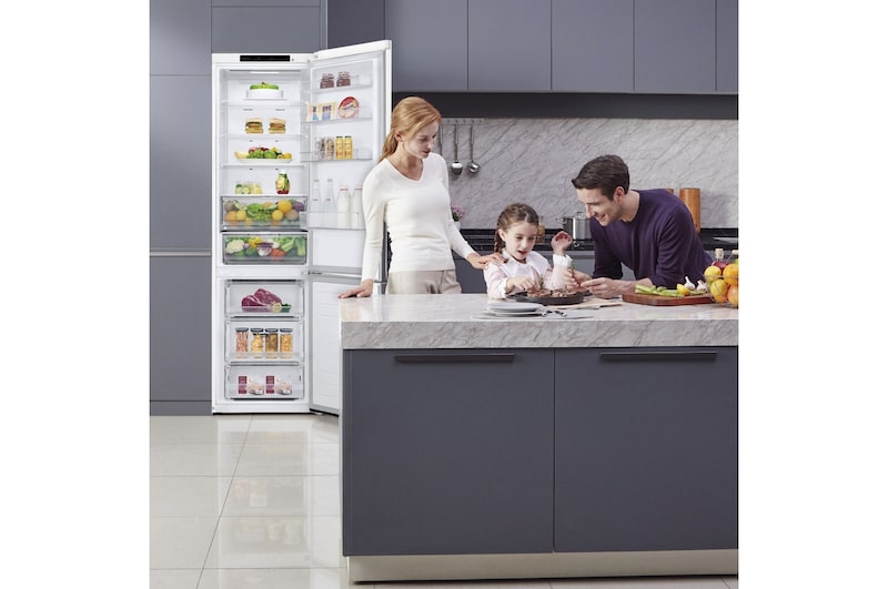 LG Outlet Frigorífico Combi LG, 203 cm, Blanco, D, GBP62SWNGN.OUTLET