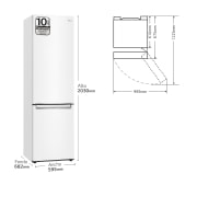 LG Outlet Frigorífico Combi LG, 203 cm, Blanco, D, GBP62SWNGN.OUTLET