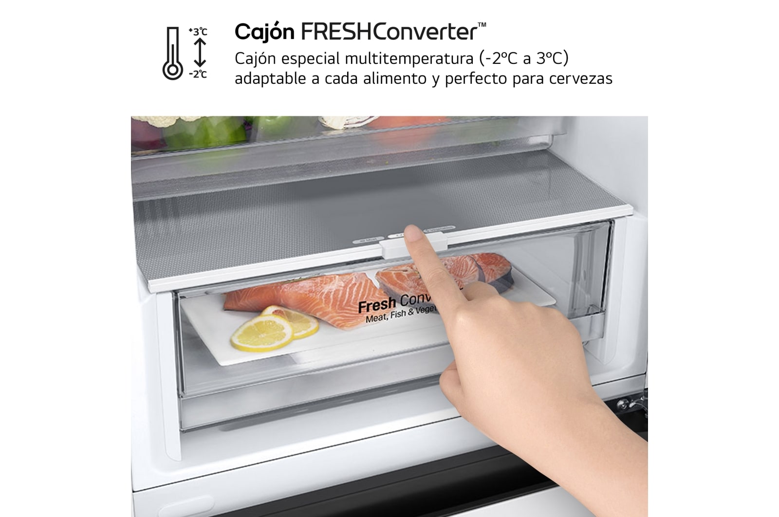 LG Outlet Frigorífico Combi Door Cooling+, 2,03m, Clasificación C, capacidad de 419l, blanco. Serie 300, GBV3200CSW.OUTLET