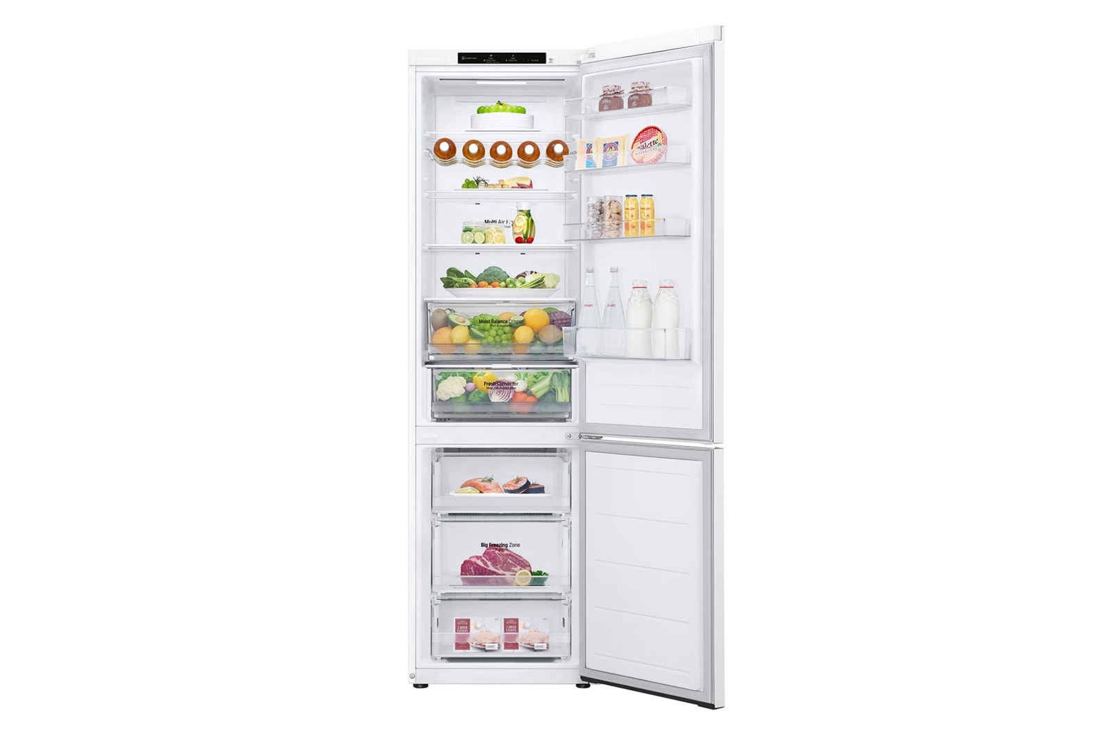 LG Outlet Frigorífico Combi Door Cooling+, 2,03m, Clasificación C, capacidad de 419l, blanco. Serie 300, GBV3200CSW.OUTLET