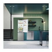 LG Frigorífico Combi Door Cooling+, 2,03m, Clasificación D, capacidad de 419l, inox antihuellas. Serie 300 , GBV3200DPY