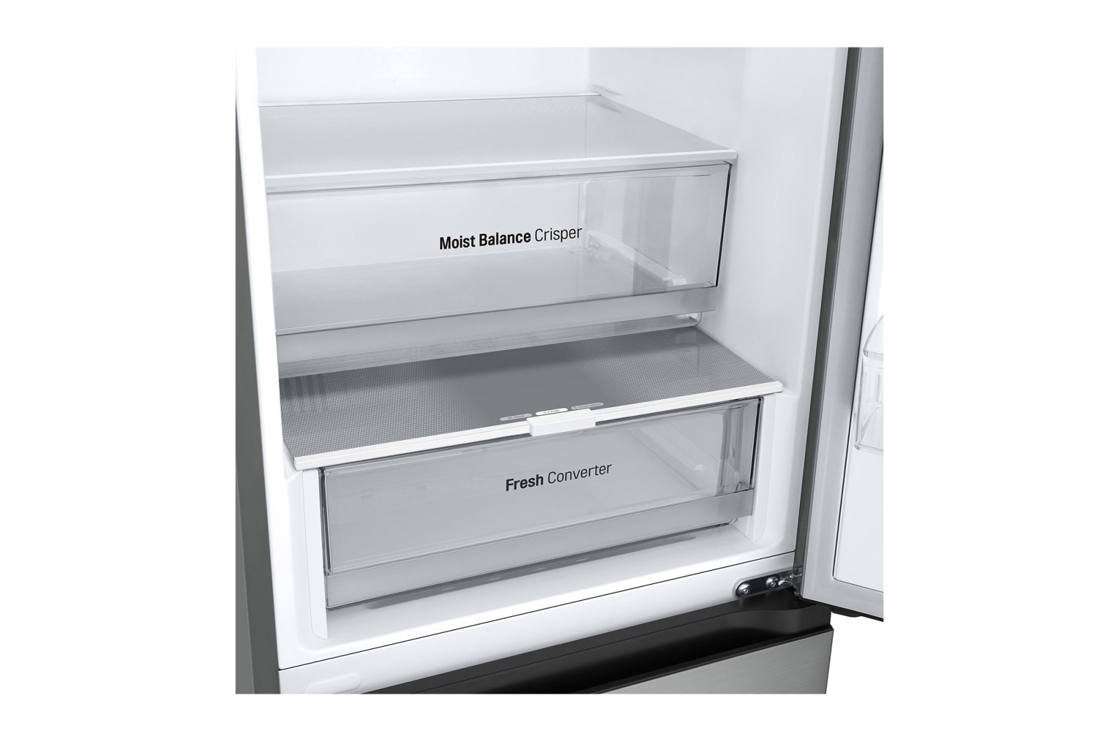 LG Frigorífico Combi Door Cooling+, 2,03m, Clasificación D, capacidad de 419l, inox antihuellas. Serie 300 , GBV3200DPY