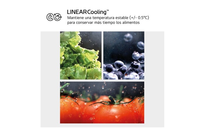 LG Frigorífico Combi Door Cooling+, 2,03m, Clasificación D, capacidad de 419l, inox antihuellas. Serie 300 , GBV3200DPY