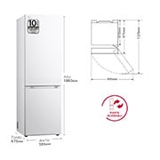 LG Outlet Frigorífico Combi Door Cooling+, 1,86m, Clasificación C, capacidad de 374l, blanco. Serie 500", GBV5140CSW.OUTLET