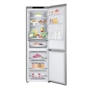LG SERIE 500  Door Cooling+, 1,86  m, Clasificación D, capacidad de 374 l,  Inox antihuellas, GBV5140DPY vista frontal ladeada, GBV5140DPY
