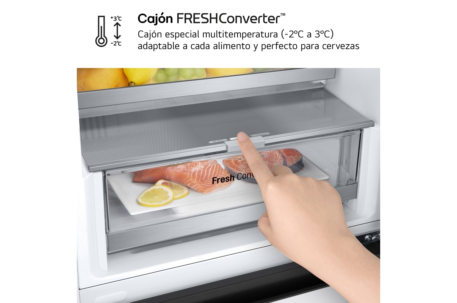 LG Outlet Frigorífico Combi Door Cooling+, 2,03m, Clasificación C, capacidad de 419l, blanco. Serie 500, GBV5240CSW.OUTLET