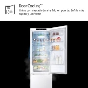LG Outlet Frigorífico Combi Door Cooling+, 2,03m, Clasificación C, capacidad de 419l, blanco. Serie 500, GBV5240CSW.OUTLET