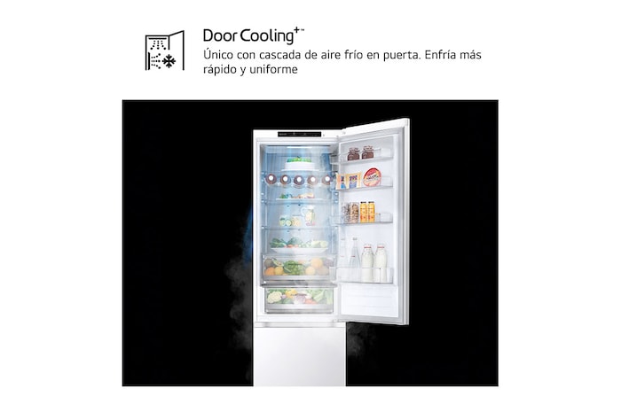 LG Outlet Frigorífico Combi Door Cooling+, 2,03m, Clasificación D, capacidad de 419l, blanco. Serie 500, GBV5240DSW.OUTLET
