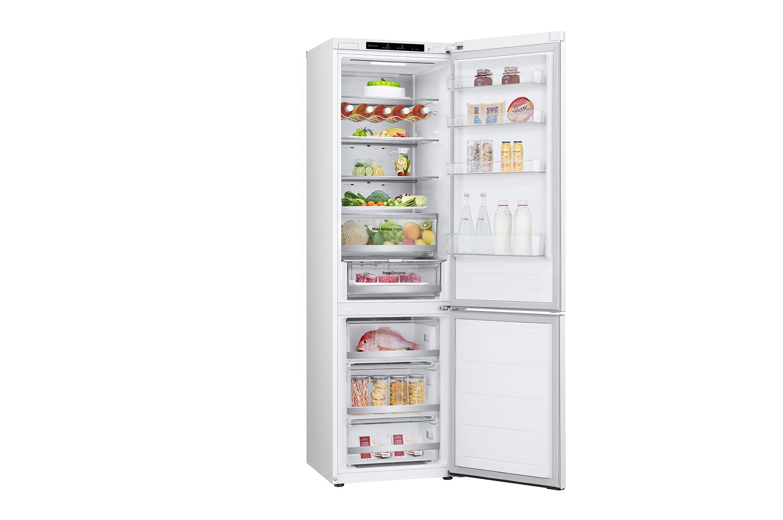 LG Outlet Frigorífico Combi Door Cooling+, 2,03m, Clasificación D, capacidad de 419l, blanco. Serie 500, GBV5240DSW.OUTLET