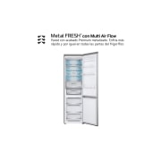 LG Outlet Frigorífico Combi Door Cooling+, 2,03m, Clasificación C, capacidad de 419l, inox antihuellas. Serie 500, GBV5250CPY.OUTLET