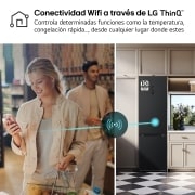 LG Door Cooling+, 2 m, Clasificación D, capacidad de 419 l, Acero negro-grisáceo mate antihuellas, GBV5250DEP, GBV5250DEP