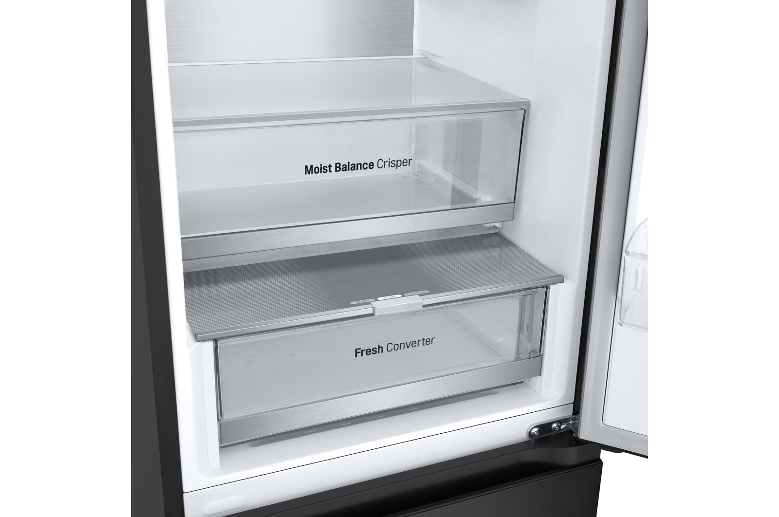LG Door Cooling+, 2 m, Clasificación D, capacidad de 419 l, Acero negro-grisáceo mate antihuellas, GBV5250DEP, GBV5250DEP