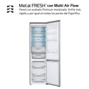 LG Frigorífico Combi Door Cooling+,  2,03m, Clasificación D, capacidad de 419l, blanco. Serie 500, GBV5250EPY, GBV5250EPY
