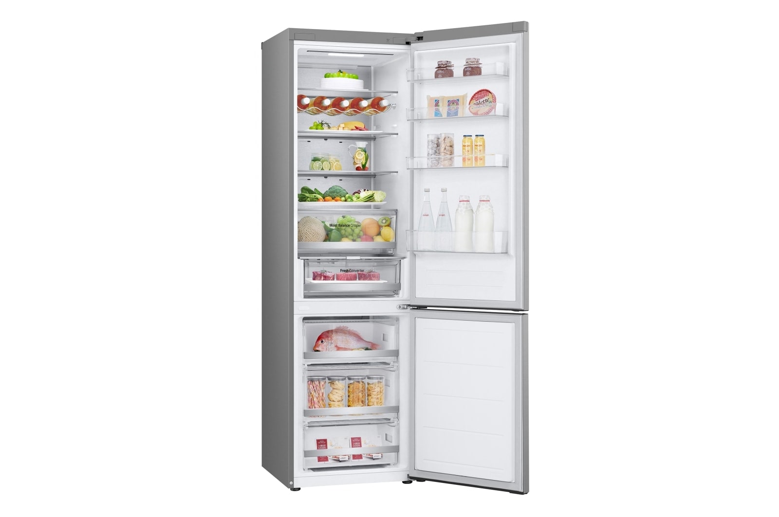 LG Frigorífico Combi Door Cooling+,  2,03m, Clasificación D, capacidad de 419l, blanco. Serie 500, GBV5250EPY, GBV5250EPY